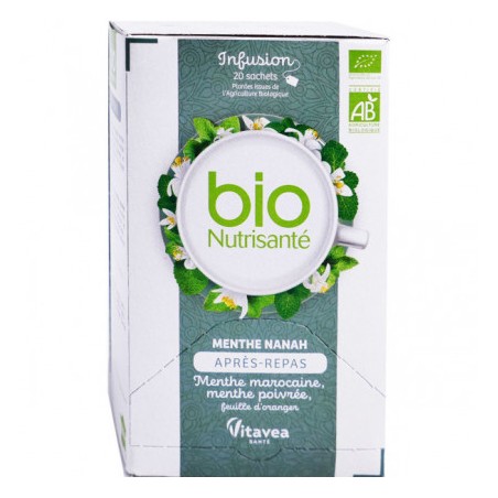 Organic Nanah Mint After-Meal Infusion Nutrisanté 20 sachets