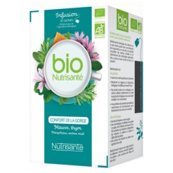 Infusion Bio Confort de la Gorge Nutrisanté 20 sachets