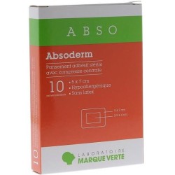 Sterile Adhesive Bandage - 5 x 7 cm - Green Mark - 10 bandages