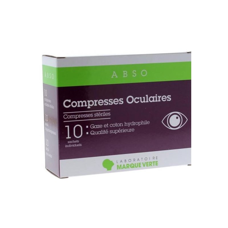 Sterile Eye Compresses - Green Label - 10 sachets