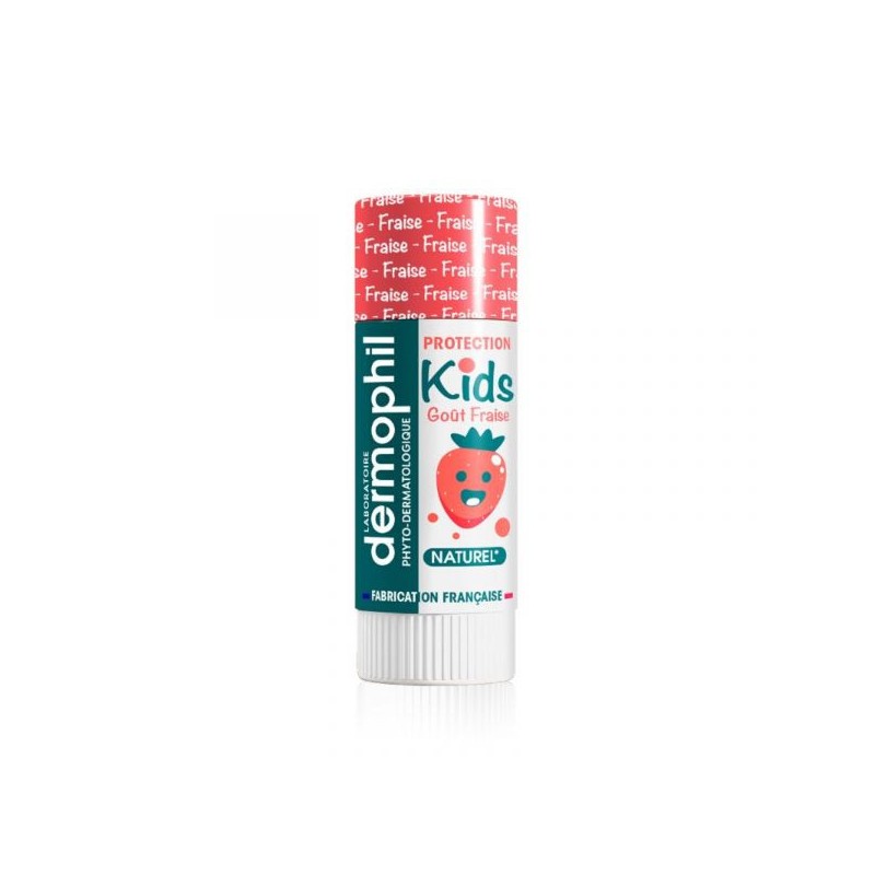 Stick Lèvres Enfant - Protection - Saveur Fraise - Dermophil Indien - 4 g