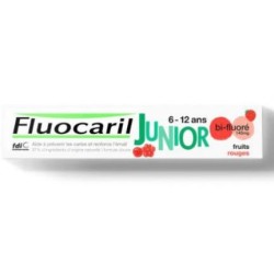 Fluocaril Red Fruits Junior Toothpaste for Child 6-12 Years, 75 ml - prevents cavities and strengthens enamel Fluocaril