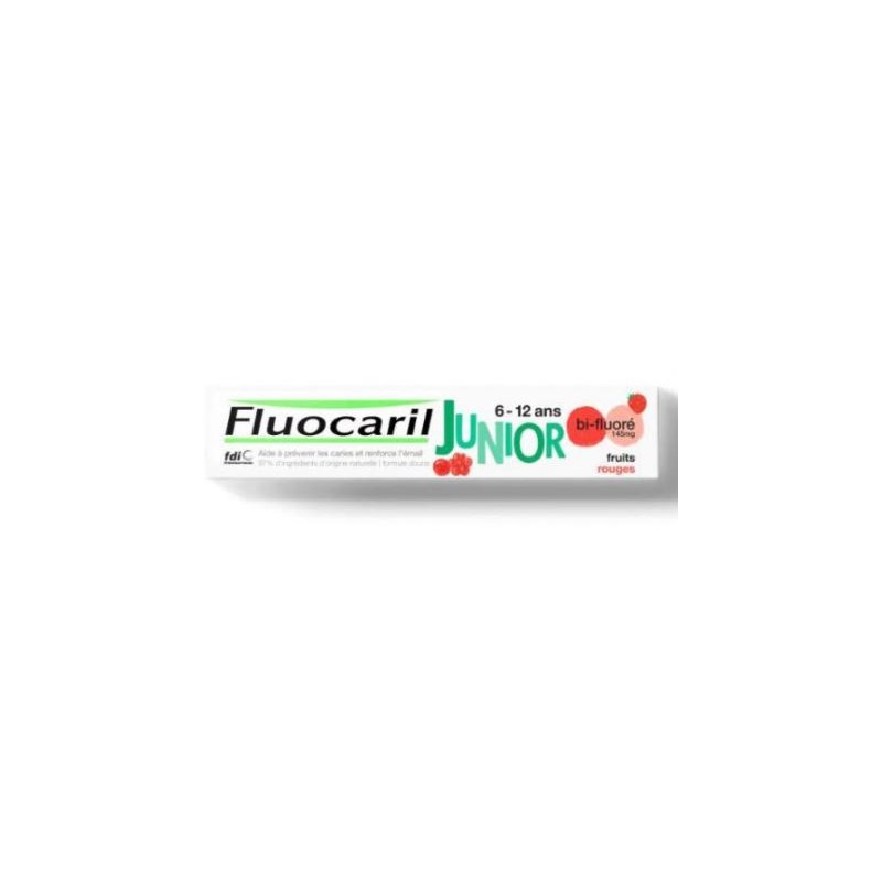 Dentifrice Enfant Junior 6-12 Ans Fruits Rouges Fluocaril, 75 ml - prévient les caries et renforce l'émail