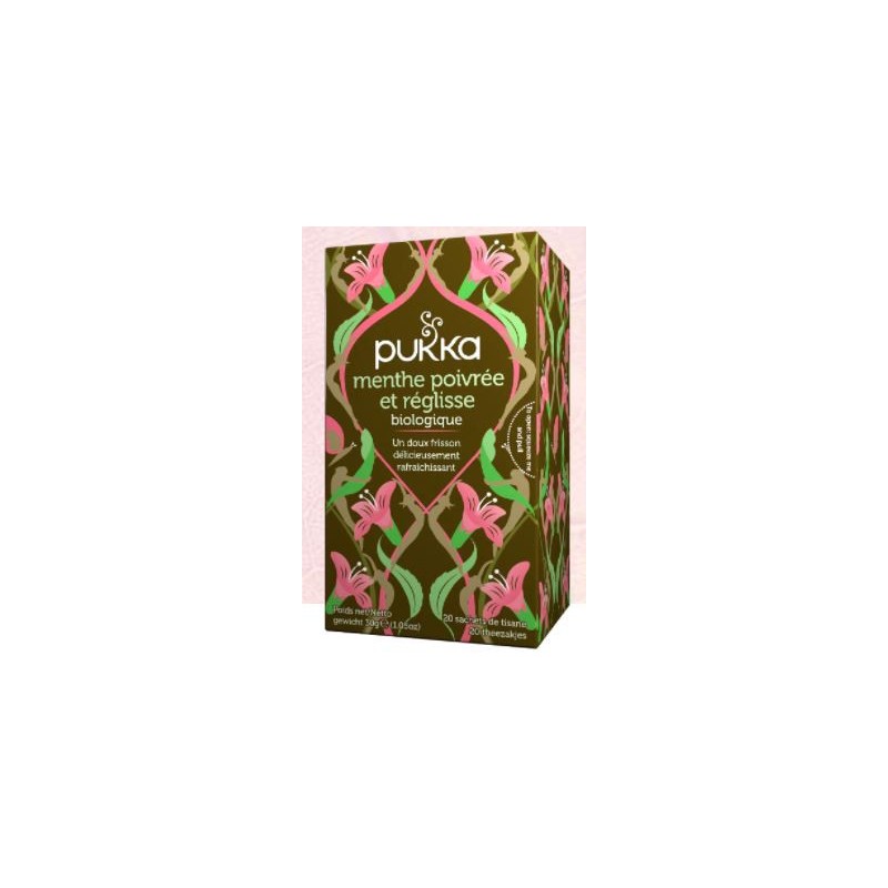 Tisane Menthe Poivrée & Réglisse - Bio - Pukka - 20 sachets