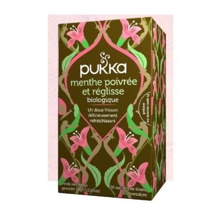 Tisane Menthe Poivrée & Réglisse - Bio - Pukka - 20 sachets