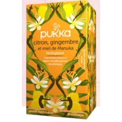 Tisane Citron Gingembre Miel de Manuka - Bio - Pukka - 20 Sachets