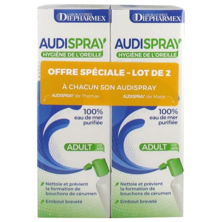 Hygiène de L'Oreille Adulte Audispray, 2x50ml