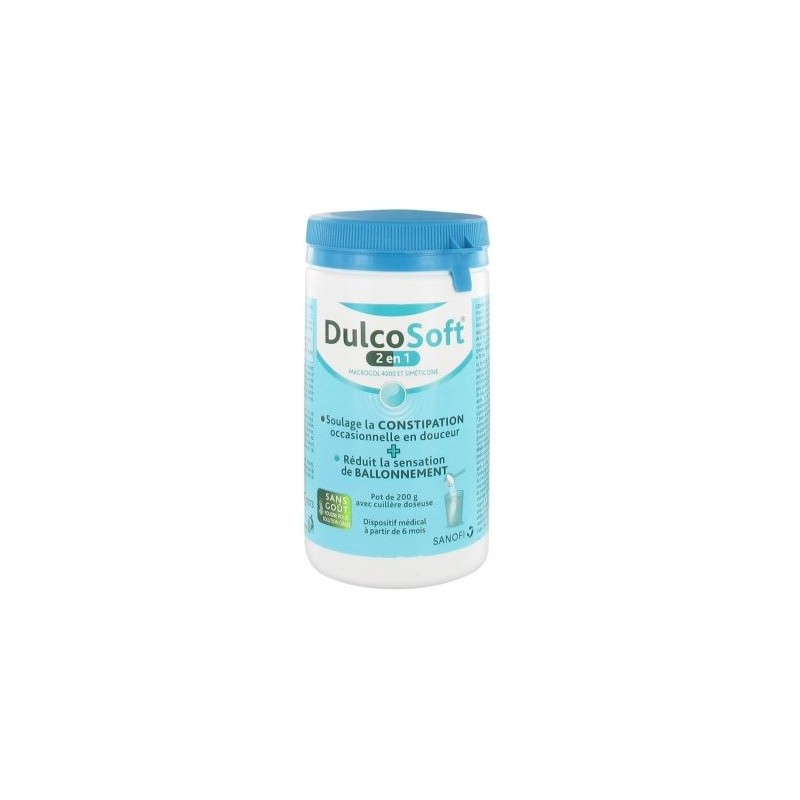Dulcosoft - 2 en 1 - Constipation - Ballonnement - 200g