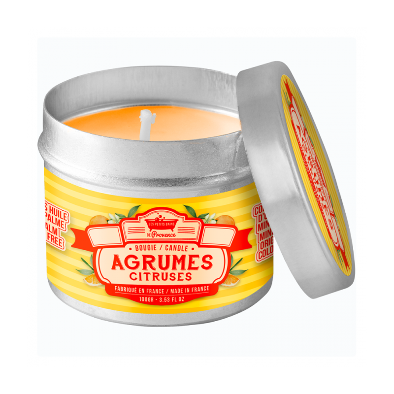 candle Citrus, les petits bains de provence, 100g