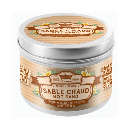candle Warm sand, les petits bains de provence, 100g