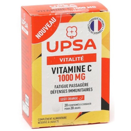 Vitamin C 1000mg - Vitality - UPSA - 20 chewable tablets