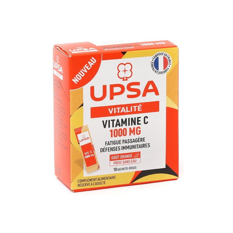 Vitamine C 1000mg - Vitalité - UPSA - 10 sachets doses