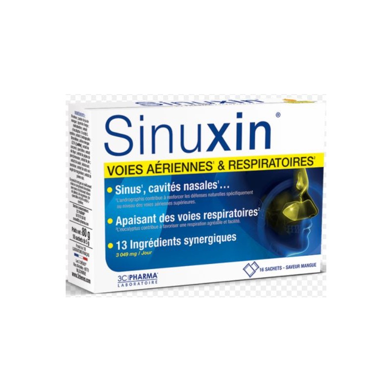 Sinuxin - Voies Aériennes et Respiratoires - 3 Chênes Pharma - 16 Sachets