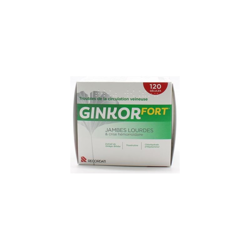 Ginkor Fort - Venous circulation - Hemorrhoids - 120 Capsules