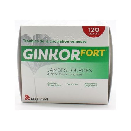 Circulation Veineuse - Hémorroides - Ginkor Fort - 120 Gélules