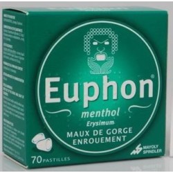 Euphon Without Sugar - Sore Throat - Hoarseness - 70 Lozenges