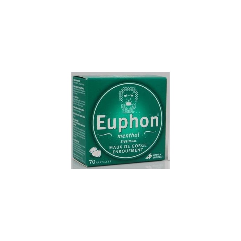 Euphon Without Sugar - Sore Throat - Hoarseness - 70 Lozenges
