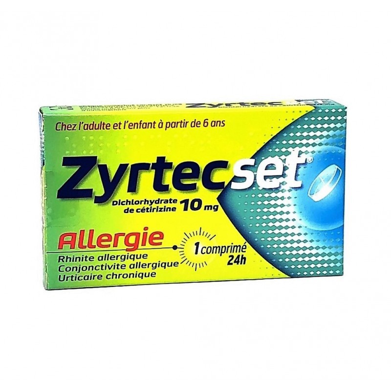 Zyrtecset 10 mg, Urticaire Chronique - 7 Comprimés Pelliculés Sécables