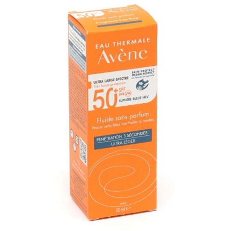 Very High Protection Fluid - Without Perfume 50+ - Thermal Spring Water Avene - 50 ml Avène