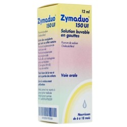  Zymaduo 150UI, florure de Sodium, Vitamine D3, 12ml, Nourrisson de 6 à 18 mois - Zymaduo