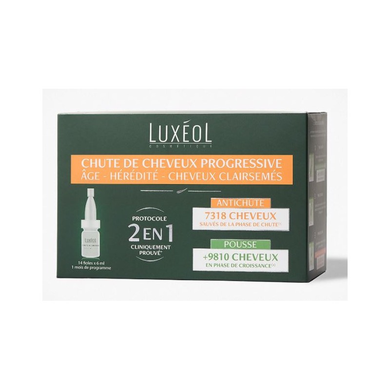 Chute de cheveux progressive 2 en 1 - Luxéol - 1mois