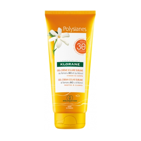 Gel Crème Solaire Sublime SPF 30 - Monoï & Tamanu Bio - Klorane - 200 ml