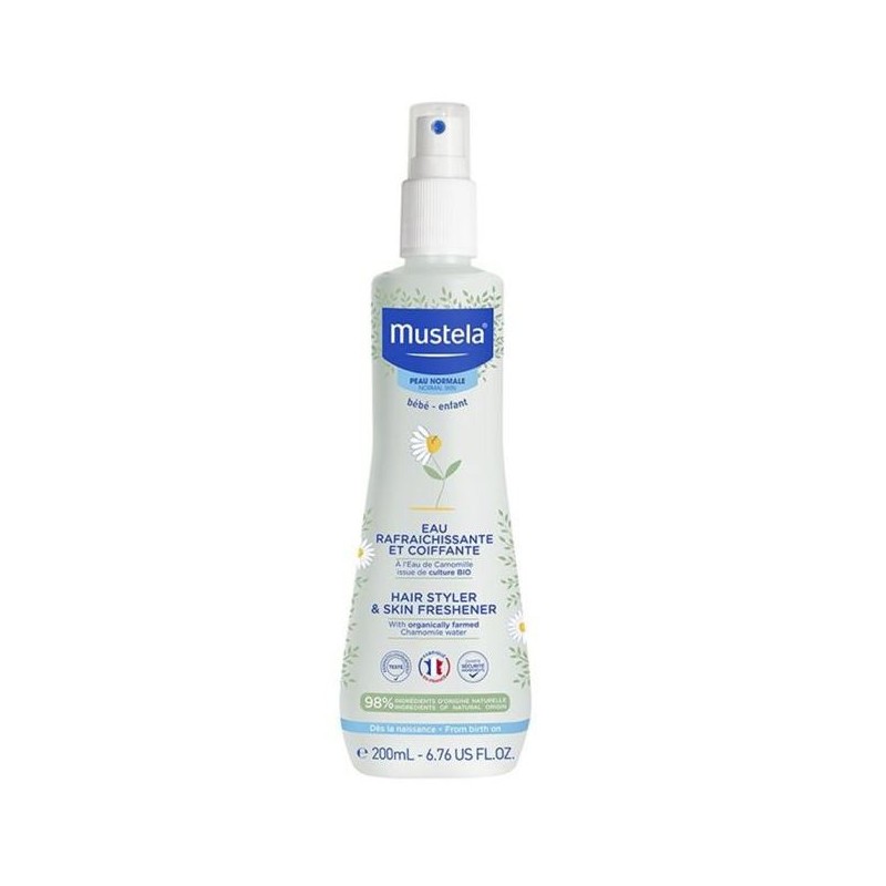 Refreshing and Styling Water - Body and Hair - Normal Skin - Mustela - 200 ml