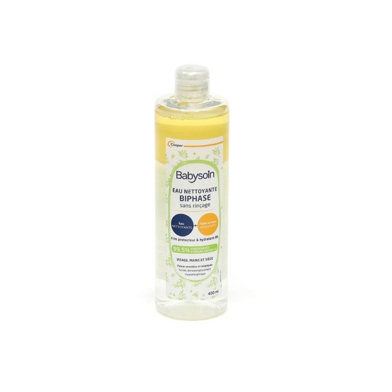 Eau nettoyante Biphase - Huile d'Olive - Babysoin - 400 ml