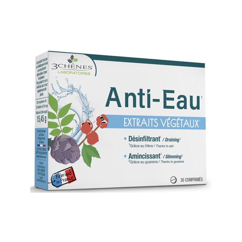 Anti-eau - Déinfiltrant & amincissant - 3C - 30 comprimés