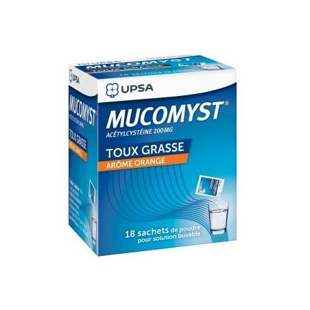 Mucomyst - Toux grasse - 18 sachets - UPSA