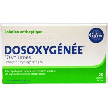 Dosoxygénée 10 Volumes - Solution pour application cutanée -  20 Unidoses de 5ml