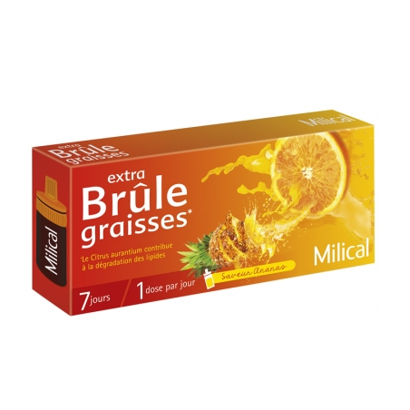 Extra Brule Graisses - Saveur Ananas - Milical - 7 ampoules