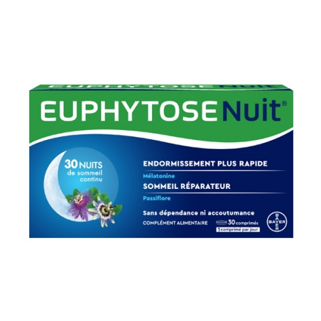 Euphytose Nuit - Endormissement & Sommeil Réparateur - Bayer - 3 comprimés