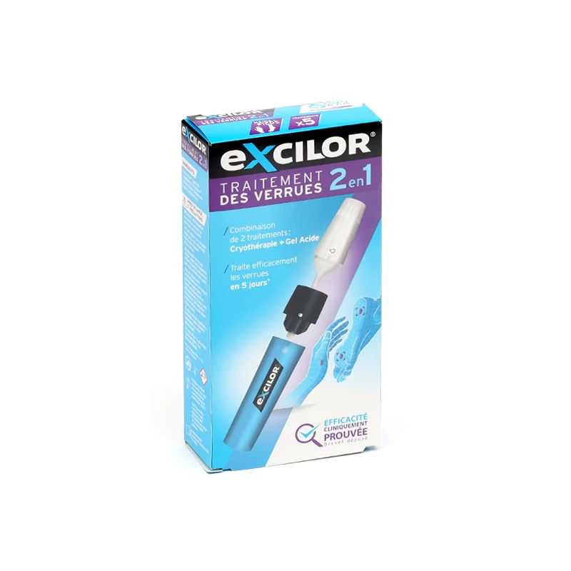 Warts Treatment 2 in 1 - Cryotherapy + Acid Gel - Excilor