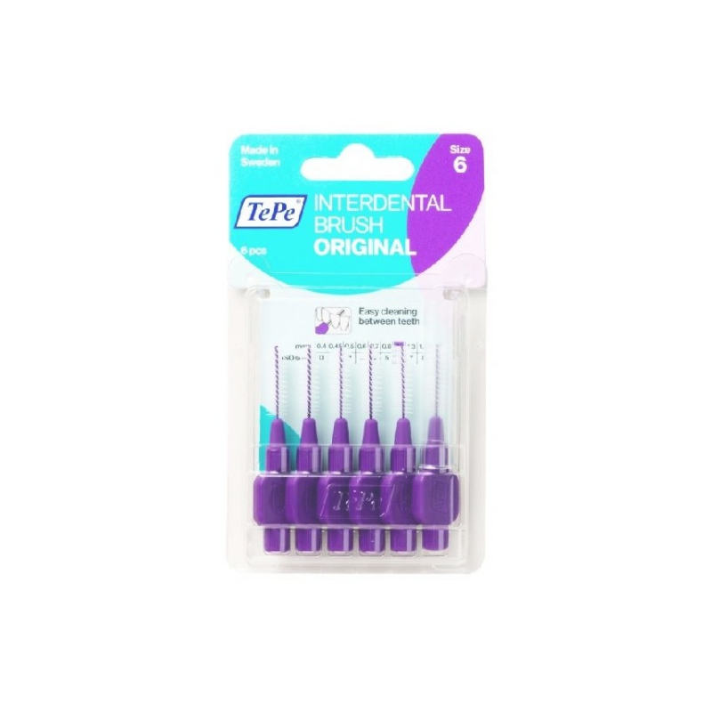 Interdental Brushes 1.1 mm - Size 6 - TePe - 6 Brushes
