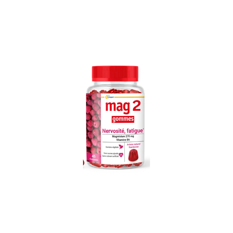 Mag2 - Nervosité - Fatigue - Magnésium - Cooper - 45 Gommes