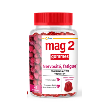 Mag2 - Nervosité - Fatigue - Magnésium - Cooper - 45 Gommes