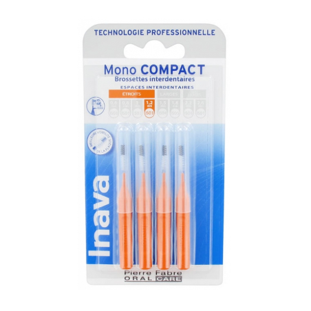 Interdental Brushes - Mono Compact - 1.2 mm - Inava - 4 Brushes