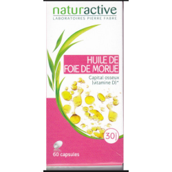 Huile de Foie de Morue - Capital Osseux - Naturactive - 60 capsules