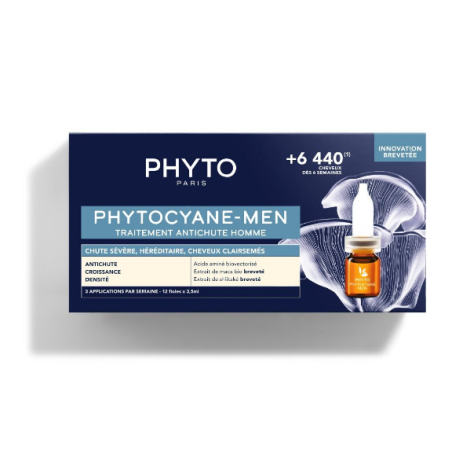 Hair Loss Treatment for Men - PhytoCyane Men - 12 x 3.5ml
