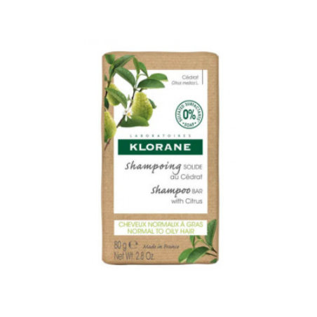 Citron Solid Shampoo - Normal to Oily Hair - Klorane - 80 g