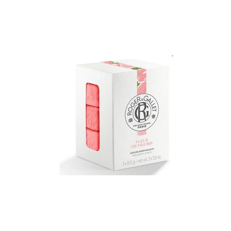 Boite de 3 savon parfumé - Fleur de Figuier - Roger Galet - 3 x 100g