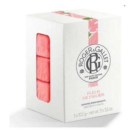 Box of 3 Beneficial Soap - Fig Tree Flower - Roger Galet - 3 x 100g