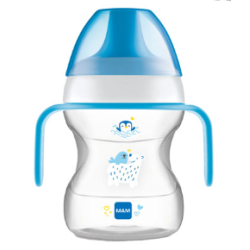 MAM Training Cup  with Handles - Model Blue Teddy Bear + 6 months - 190 ml