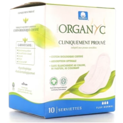Sanitary Napkin - Normal Flow - Organyc - 10 Napkins