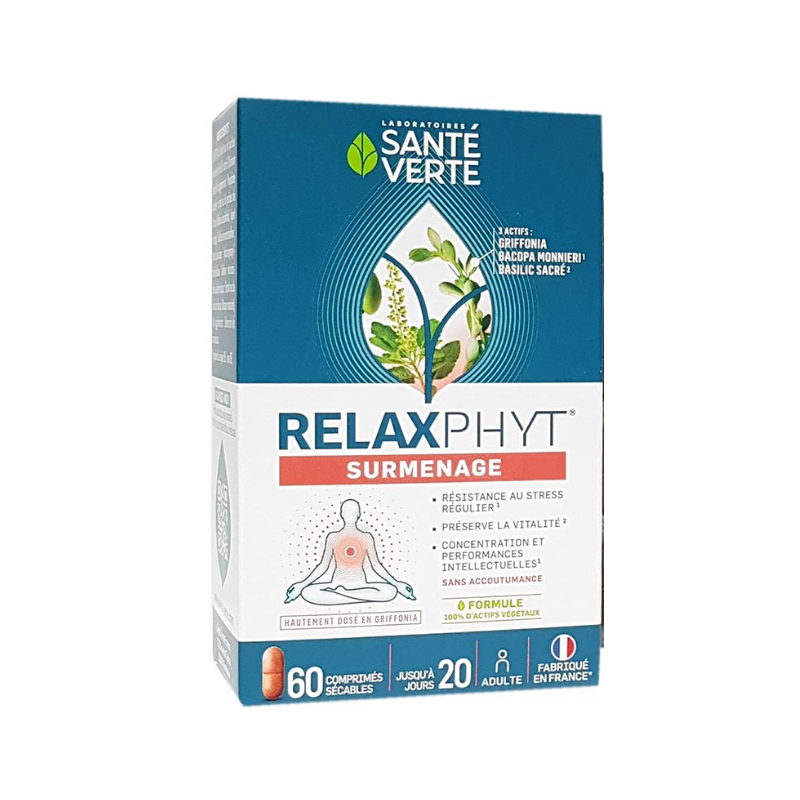 Relaxphyt - Surmenage - Stress - Santé Verte - 60 comprimés