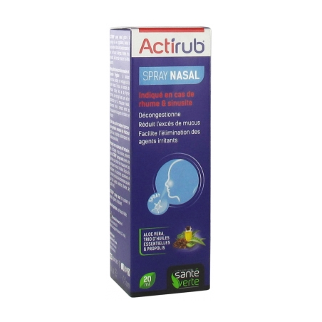 Actirub Nasal Spray - Cold & Sinusitis - Green Health - 20 ml
