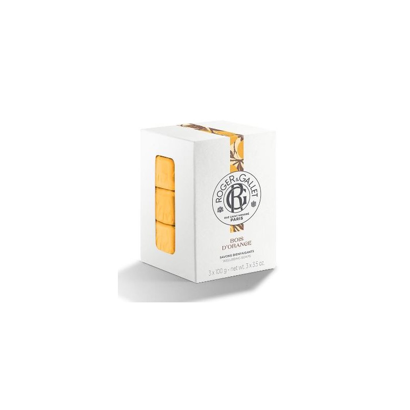 Boite de 3 savons Bienfaisant - Bois d'orange - Roger Gallet - 3 x 100g