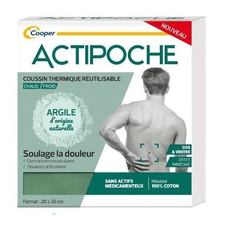  Actipoche Cold or Hot thermal cushion - Back and stomach - 20 x 30 cm Cooper