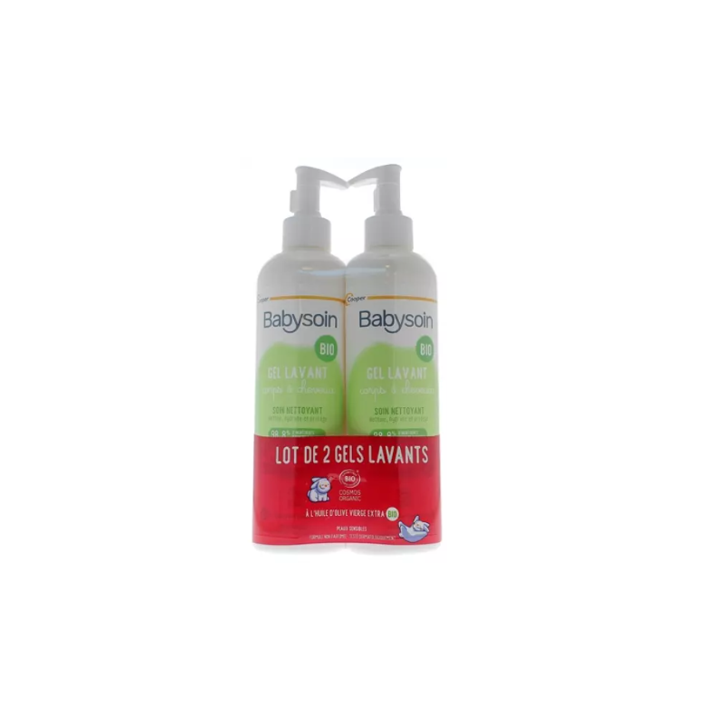 Gel Lavant Corps & Cheveux Bio - Babysoin - Lot de 2 X 500 ml